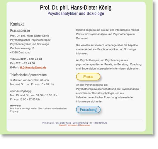  Webseite Psychoanalyse König